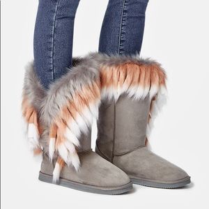 justfab fuzzy boots